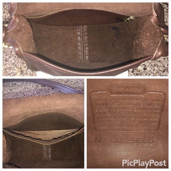 Vintage Coach Legacy Small Flap #9965 in Mahogany with brass turnlock closure. - Picture 7 of 9